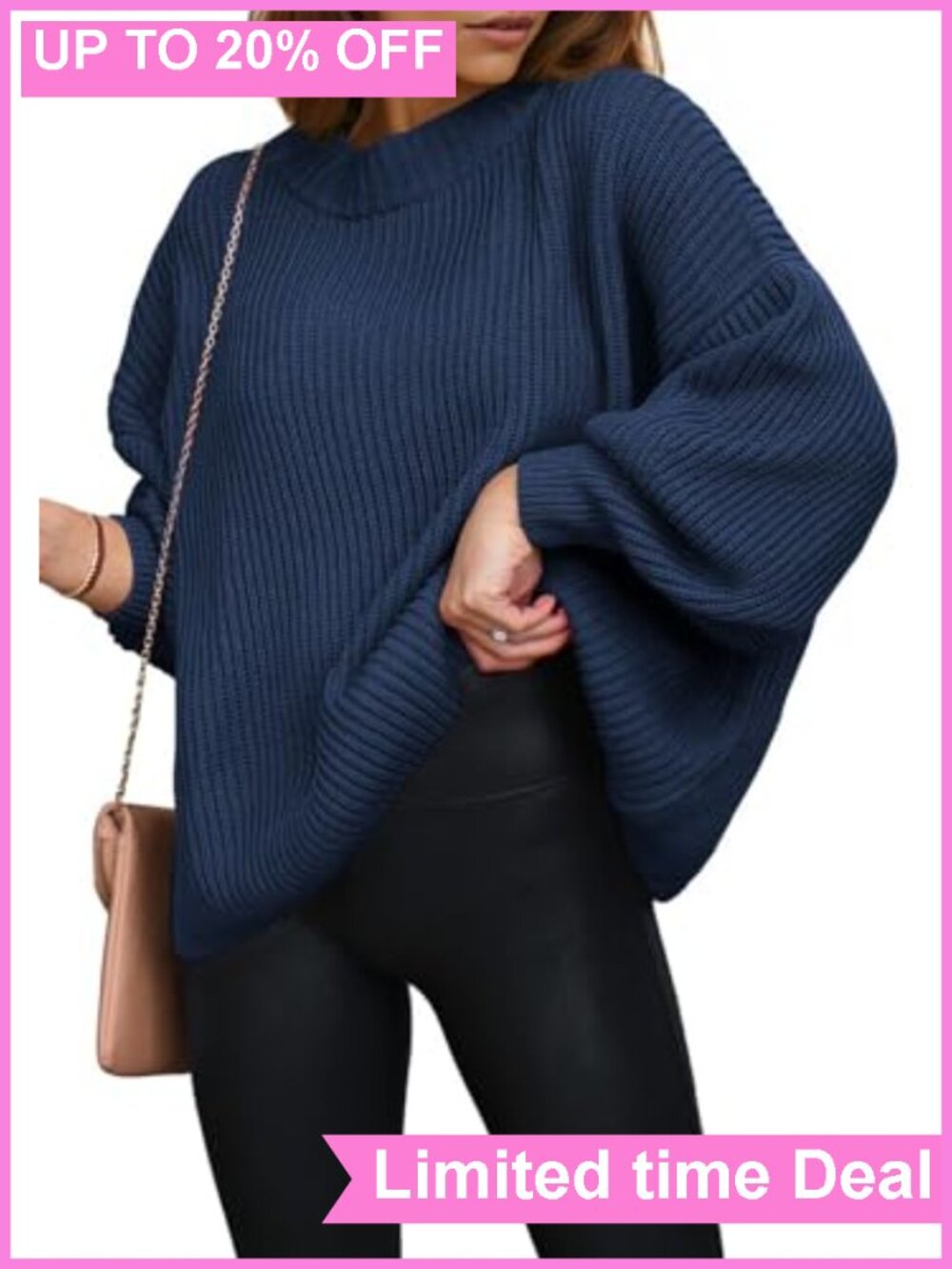 PRETTYGARDEN Oversized Chunky Knit Pullover Sweater Long Sleeve Crewneck